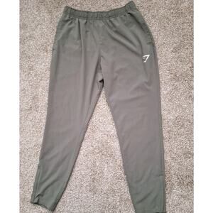 Gymshark Mens Medium Olive Green Joggers Athletic Training Workout Pants